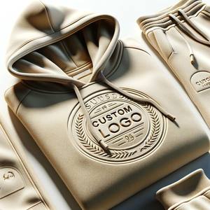 ชุดวอร์มสำหรับผู้ชายทรงหลวมเข้ารูปพิมพ์ลายนูนโลโก้ตามสั่งลาย3D - Product Image 1