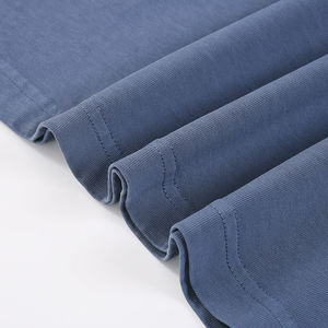 T-shirt à manches courtes lavé et ancien de qualité supérieure pour hommes en coton lourd d'été lâche couleur unie - Product Image 5