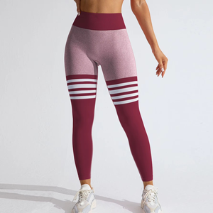 Mallas con espalda en V para mujer, mallas elásticas para ejercicio, gimnasio, Fitness, entrenamiento atlético, pantalones de Yoga con cintura alta, mallas deportivas, mallas deportivas para mujer, - Product Image 6