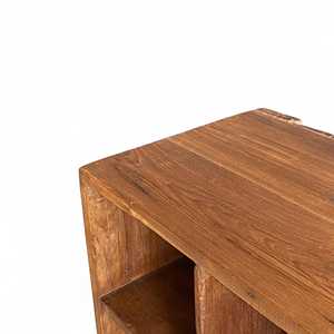 <b>Rustic</b> Wooden <b>Bookshelf</b> for Home Office Living Room Bedroom School Hotel Durable Metal Cabinet for Book Storage - Product Image 3