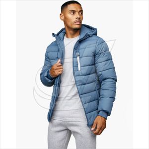 2025 alta calidad personalizada hombres Puffer abrigo chaquetas a prueba de viento diseñador burbuja poliéster negro invierno Logo estilo Casual - Product Image 2