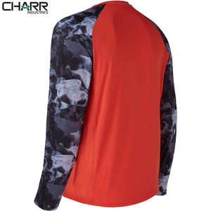 Ropa de pesca profesional para hombre, camisetas de Fitness con estampado de sublimación Digital, 100% algodón y poliéster, cuello redondo - Product Image 4