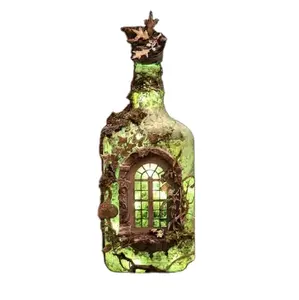 Creative luminous wine bottle home gardening decoration resin crafts luminous tabletop decoration Halloween Gift