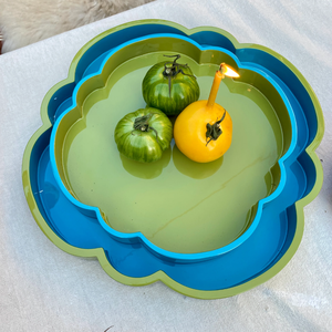 Bandeja de Servicio Moderna Lacada al por Mayor, Bandejas Decorativas en Forma de Nube, Pulido a Mano, de Vietnam - Product Image 3