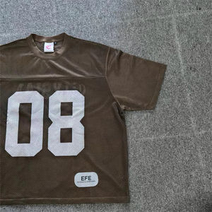 เสื้อและเสื้อท่อนบนสำหรับผู้ชายเสื้อกีฬาอเมริกันฟุตบอลแบบตาข่าย - Product Image 4