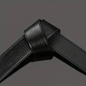 Ceinture en <span class=keywords><strong>cuir</strong></span> véritable de peau de vache double face de style occidental de luxe pour hommes à la mode Cool alliage de forme spéciale longueur personnalisée parfaite - Product Image 6