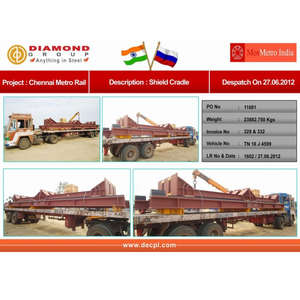 Chennai Metro Rail Servicios profesionales de fabricación de acero para necesidades residenciales industriales y municipales - Product Image 2