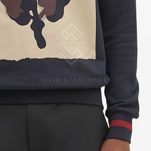 ออกแบบโลโก้ตามสั่ง เสื้อสเวตเชิ้ตผ้าฟลีซพิมพ์ลายสำหรับผู้ชาย สวมใส่สบายในฤดูหนาว คุณภาพสูง คอกลม ทรงปกติ ระบายอากาศได้ดี เป็นมิตรกับสิ่งแวดล้อม - Product Image 4