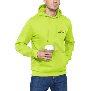 Sweat-shirts à capuche pour hommes et femmes en jaune vert - Product Image 1