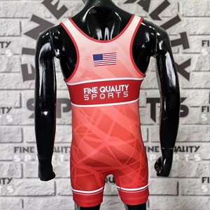 ชุดมวยปล้ำทีมชาติสหรัฐอเมริกาสำหรับนักมวยปล้ำยืดได้4ทางแบบกำหนดเองทนทานสวมใส่สบาย - Product Image 3