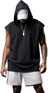 <b>Men's</b> Waistcoat Loose Pullover Sports <b>High</b> Elasticity <b>Men</b> <b>T</b>-<b>shirt</b> Casual Sleeveless <b>Men</b> Hoodie <b>T</b>-<b>shirt</b> for <b>men</b> DDP Shipping - Product Image 2
