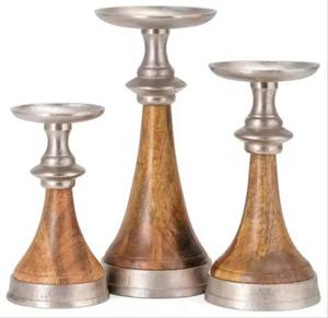 Portavelas de madera de alta calidad con diseño personalizado para la decoración del hogar, candelabro de madera hecho a mano para ocasiones de boda - Product Image 6