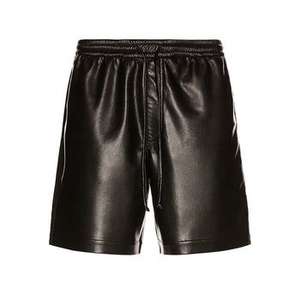 Shorts chauds décontractés vintage taille moyenne respirables en coton noir véritable faits à la main pour hommes - Product Image 6