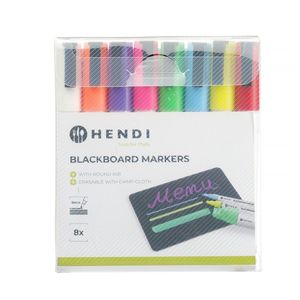 "Hendi 3mm Whiteboard <b>Marker</b> Pens Set 1x <b>White</b> 1x Red 1x Blue 1x Green 1x Yellow 1x Purple 1x Orange 1x Pink" - Product Image 1
