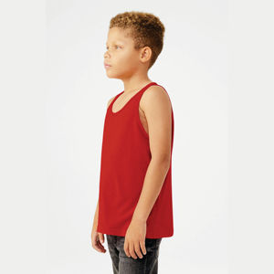 Unisex 100% Airlume peinado anillo hilado algodón Sideseamed venta al por menor ajuste 4,2 oz rojo juvenil Jersey tanque verano sin mangas tanque liso - Product Image 2