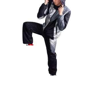 Transpirable invierno con capucha Casual dos piezas chaqueta cortavientos conjunto para hombres ligero 100% algodón OEM al por mayor - Product Image 6