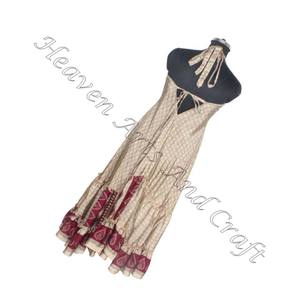 Nouveautés Robe à col en V Robe longue élégante et décontractée pour femmes Robe d'été de plage sari à imprimé vintage sans manches personnalisée - Product Image 6