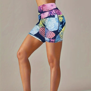¡Novedad de 2025! Pantalones cortos deportivos de sublimación sin costuras de cintura alta para mujer de calidad Premium, ropa transpirable para gimnasio y Yoga - Product Image 3