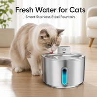 Intelligenter Sensor Edelstahl Katzen-Trinkbrunnen Automatischer Haustier-Wasserspender mit Timer für Hauskatzen und Hunde OEM ODM