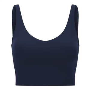 Écusson de broderie personnalisé de haute qualité avec logo haut court pour femmes ensembles de soutien-gorge de sport pour filles vente en gros - Product Image 4