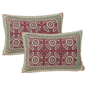 Green 100% Cotton 240 TC Super <b>King</b> <b>Size</b> Bedsheet with 2 Pillow Covers Ethnic Motifs 4-Piece Set (SHKV1088) for Home Use - Product Image 3