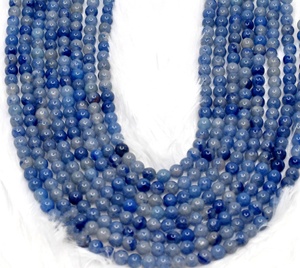 Anshul Impex - Cuentas Redondas de Aventurina Azul Natural de 8 mm, Cuentas Sueltas de Cristal Curativas para Hacer Joyas/Meditación - Product Image 4