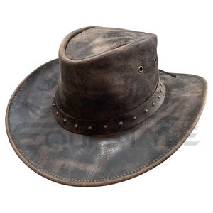 หมวกคาวบอยสั่งทำขายส่ง หนังวัวแท้สองสี หมวกแฟชั่นอเมริกัน หมวกซาฟารีลำลองสำหรับกิจกรรมกลางแจ้ง ขายส่งจำนวนมาก - Product Image 4