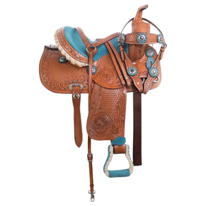 Eco Friendly High Quality Wholesale 100% Natural Leather Horse Western Equestrian <b>Saddle</b> Cosmico Ventures LR100038 - Product Image 1