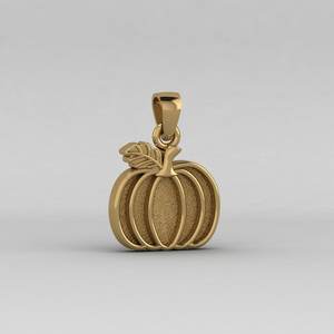 Base de colgante con bisel en forma de calabaza de Oro 18K y Plata 925 para relleno de resina, leche materna y cenizas, para la creación de joyas conmemorativas DIY - Product Image 1