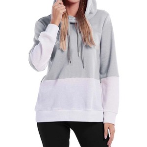 Nuevo otoño mujer de gran tamaño 100% algodón bloque Sudadera con capucha invierno peso pesado polar con bordado Rhinestone Logo impreso diseño - Product Image 1