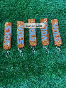 VOLS Designer Porte-clés Exquisément Perlé et Paillettes Accessoires pour Éventails Style INS Tendance de Luxe en Acrylique et Coton - Product Image 3