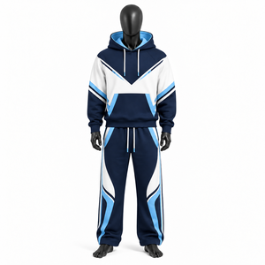 Conjuntos deportivos de alta calidad con logotipo y color personalizados, sudaderas con capucha y pantalones de jogging, conjunto deportivo extragrande para hombre en diferentes colores - Product Image 1