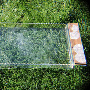 Plateau artisanal en bois incrusté de nacre avec design personnalisé pour le ramadan, l'Aïd et la présentation de cadeaux de mariage - Product Image 1