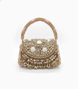 Bolso de Mano de Poliéster Hecho a Mano de Primera Calidad, Bolso de Noche de Lujo, Estilo Vintage, Bordado con Botones, Bolso de Mano Elegante para Mujer para Fiestas de Verano - Product Image 3