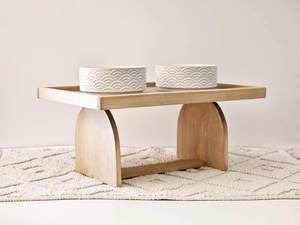 Durable Lightweight Wooden And Metal <b>Dog</b> <b>Bowl</b> <b>With</b> Balanced <b>Stand</b> For Easy Cleaning Handling And Storage - Product Image 2