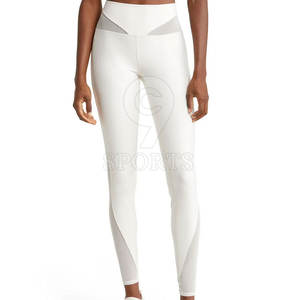 Women's Fitness Activewear Seamless Mid-Waist Elastic Waist <b>Leggings</b> with Solid <b>Pattern</b> Quick Dry & Breathable Workout Pants - Product Image 2