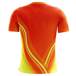 Tenues de football personnalisées pour hommes 2025, ensemble de vêtements de football, logo, 100% polyester, impression numérique bon marché, haute qualité, respirant, séchage rapide, col en V - Product Image 3