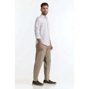 Cotton Linen Casual <b>Shirt</b> MN-CS-SS24-005 <b>Long</b> <b>Sleeve</b> Hooded with <b>Striped</b> Pattern Breathable Poplin Fabric Sizes up to 6XL - Product Image 5