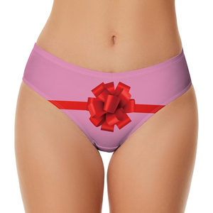 OEM Printed Women's Sexy Half <b>Slip</b> <b>Underwear</b> High Waist Buttery Soft 300gsm Brushed Milk Silk Plus Size Ladieswear Womens Briefs - Product Image 3