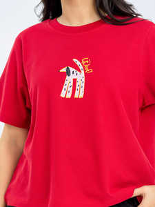 Venta al por mayor personalizado DTG impresión verano camiseta para mujer de alta calidad de manga corta cuello moda Casual diseño 100% algodón Spandex - Product Image 3