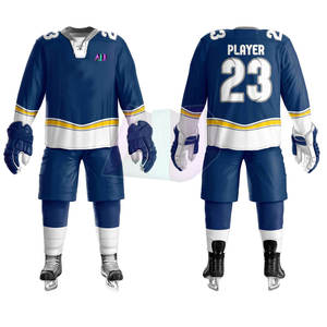 Los Mejores Conjuntos de Uniformes de Hockey sobre Hielo Profesionales, Tejido de Malla Transpirable, Absorbe la Humedad, Duradero y Cómodo para Práctica, Unisex para Adultos - Product Image 1