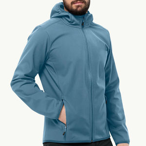 Custom Unisex Breathable Windproof Waterproof Zip-up Softshell <b>Jacket</b> New Winter Work Wear <b>Fleece</b> <b>Lining</b> Hooded Collar Front - Product Image 1