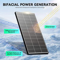 Panneaux solaires rigides monocristallins bifaciaux à demi-cellules personnalisables à haute efficacité 22% Garantie 25 ans Énergie portable pour usage domestique