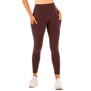 Leggings de Yoga Suaves de Spandex/Nailon para Mujer, Cintura Alta, Pantalones de Yoga Atléticos de Nailon, Fabricante OEM de Leggings para Gimnasio y Fitness. - Product Image 2