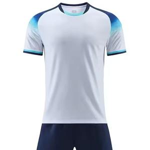 Uniforme de fútbol de moda para hombre al por mayor, camiseta de fútbol con pantalones cortos, traje deportivo sólido, entrenamiento, secado rápido, transpirable - Product Image 2