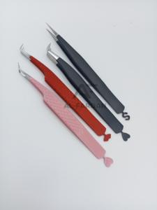 แหนบต่อขนตาที่มีเครื่องหมายรูปหัวใจและดอลลาร์ญี่ปุ่นทำจากสเตนเลสสตีลแข็งแรงจับแน่นมีปริมาณ90องศา - Product Image 3