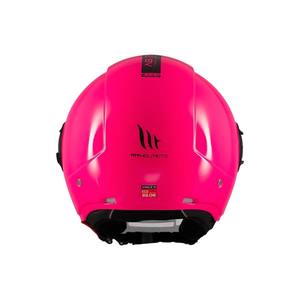 Casco de Motocicleta MT Helmets Viale SV S Solid A8 Rosa Brillante, Estilo Retro con Visera Abatible, Talla XL, Nuevo, para Mujer, Verano, Urbano-Turismo - Product Image 3