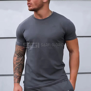 Vente en gros de t-shirt 100% coton de haute qualité pour hommes t-shirt uni à manches longues et col rond - Product Image 1