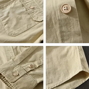 <b>Men's</b> Slim Fit Faded <b>Denim</b> <b>Shirt</b> Casual Streetwear Button 100% Cotton Washable Breathable Durable Stitching for Wholesale - Product Image 5