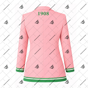 Alfa Personalizado |   Kapa |   Chaqueta Universitaria Elegante Bordada de la Hermandad Alpha AKA, Ropa de Hermandad, Artículos Griegos - Product Image 2